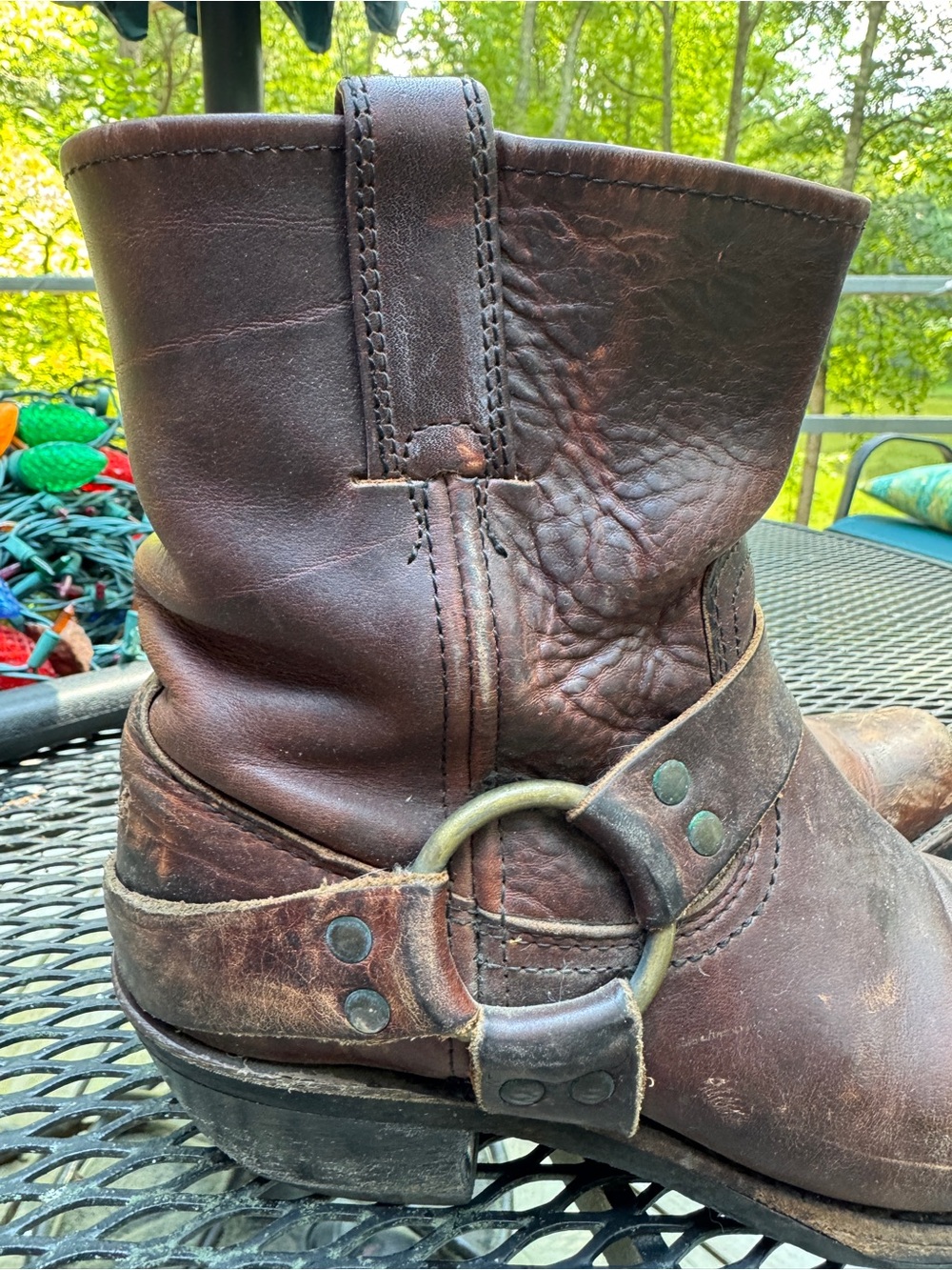 Vintage Frye engineer boots size 8 90s era Made in US - Picture 6 of 9